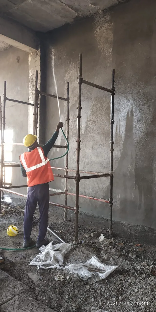 Rebar fixing at vertical wall element — Fortico Infra solar project site