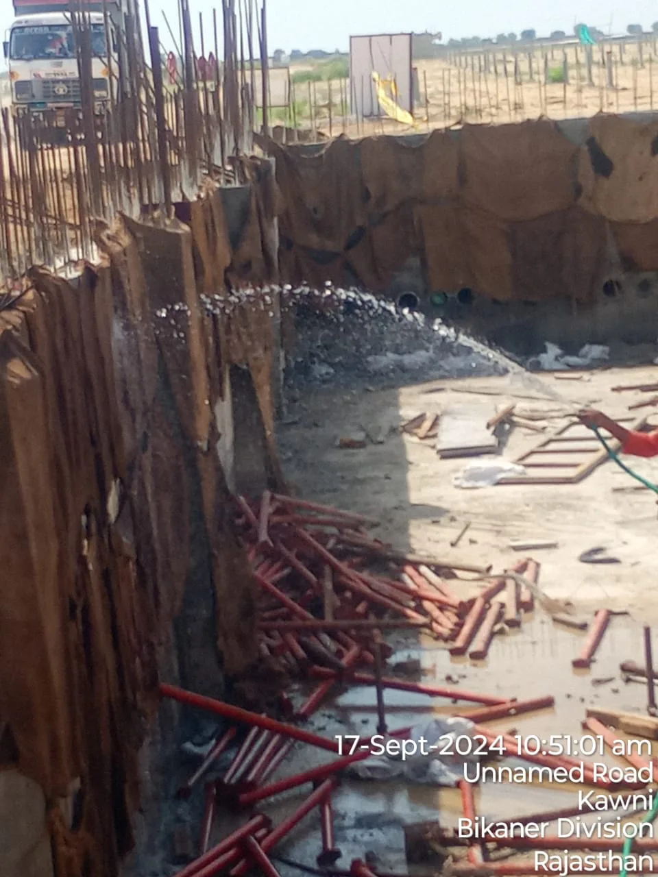 Raft reinforcement and shuttering prior to pour — Fortico Infra solar project site