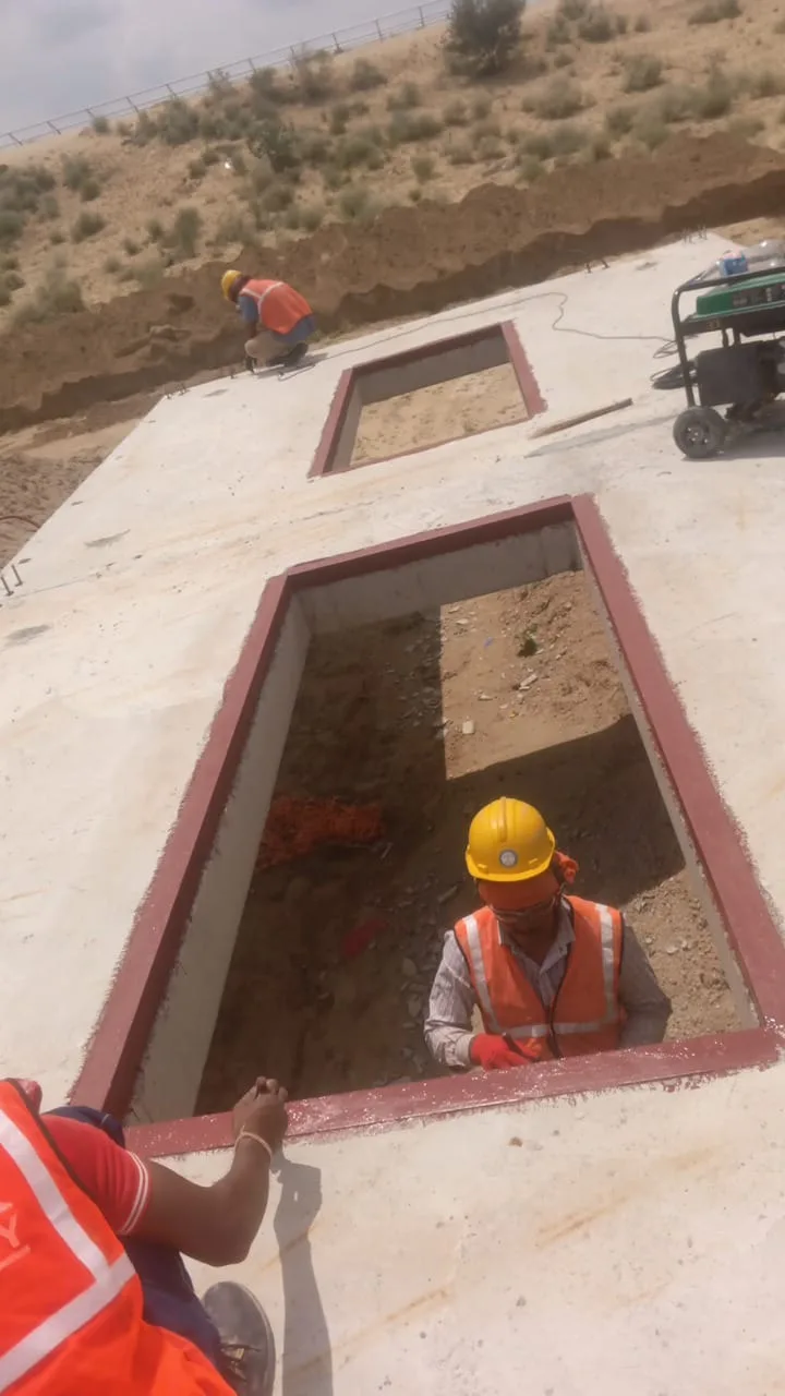 Deep foundation pit inspection — Fortico Infra solar project site