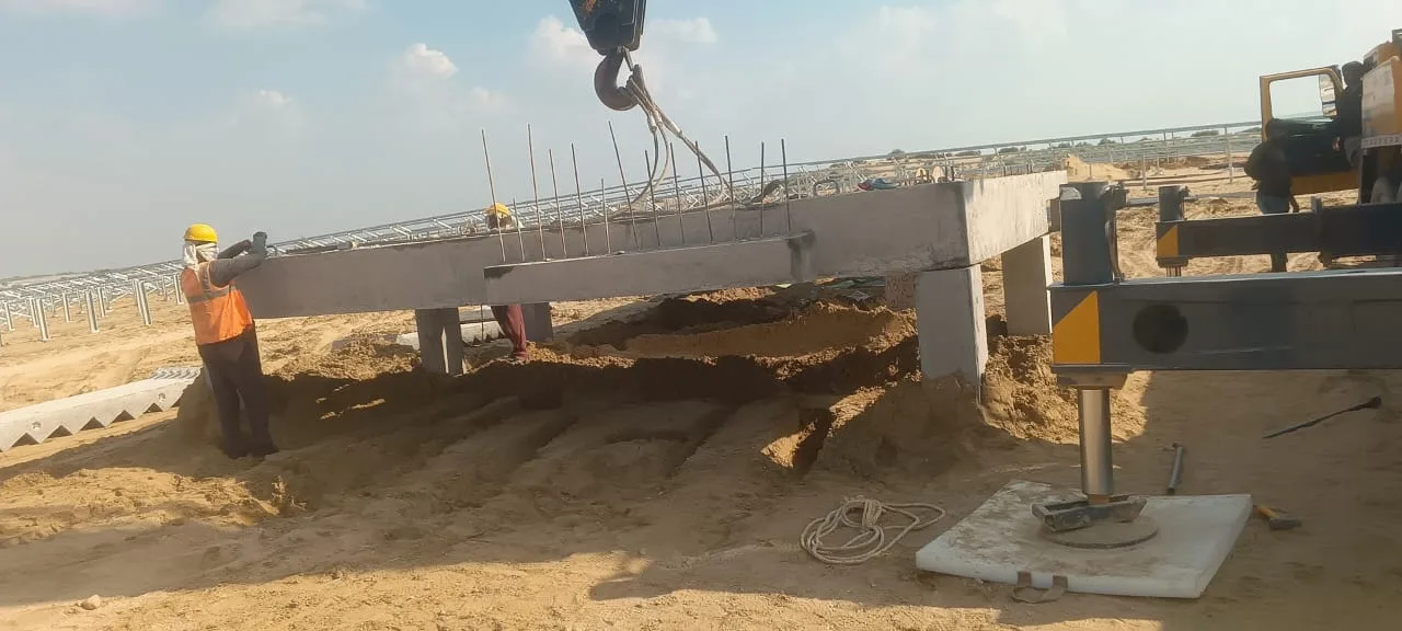 Internal wall finishing inside completed control building — Fortico Infra solar project site
