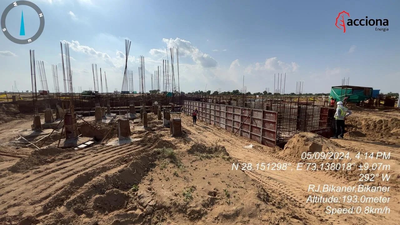 Open foundation trench with shuttering in place — Fortico Infra solar project site